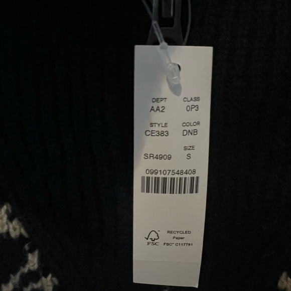 NWT J. Crew Fair Isle Lambswool Half-Zip Sweater S - Picture 8 of 10